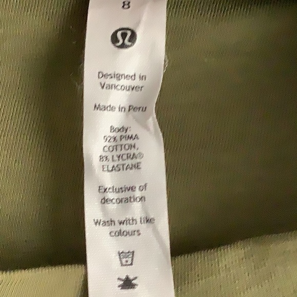 Lululemon Cotton Wrap Front Dress with Crew Neck and Short Sleeves - Picture 4 of 8